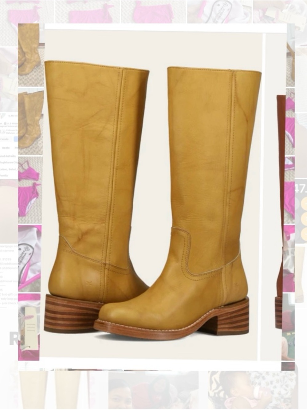 New Women size 9.5 Yellow Knee High Western Boots